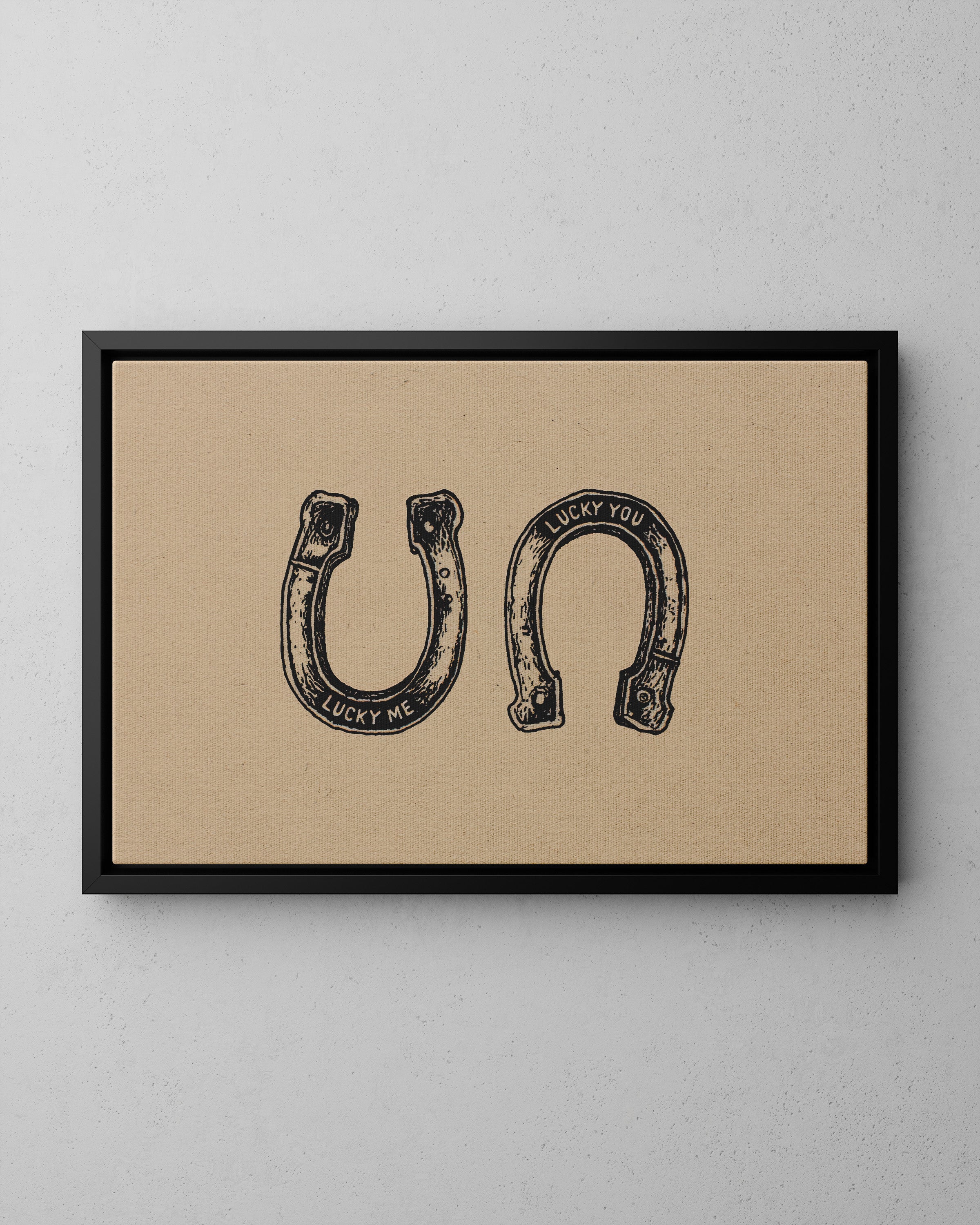 Framed Canvas - Lucky Me Lucky You Horseshoes