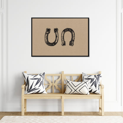 Framed Canvas - Lucky Me Lucky You Horseshoes