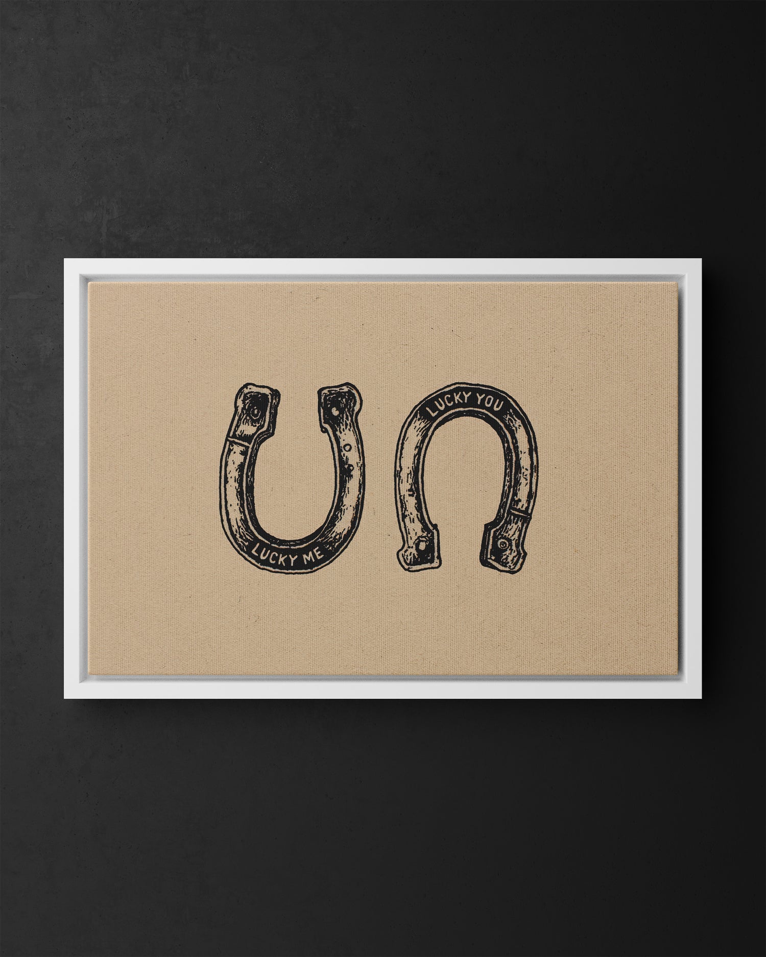 Framed Canvas - Lucky Me Lucky You Horseshoes