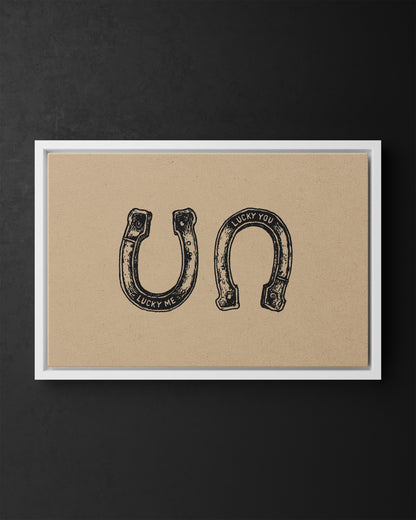 Framed Canvas - Lucky Me Lucky You Horseshoes