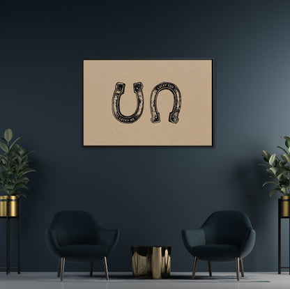 Framed Canvas - Lucky Me Lucky You Horseshoes