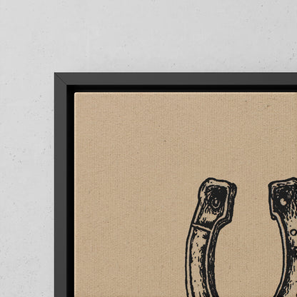 Framed Canvas - Lucky Me Lucky You Horseshoes