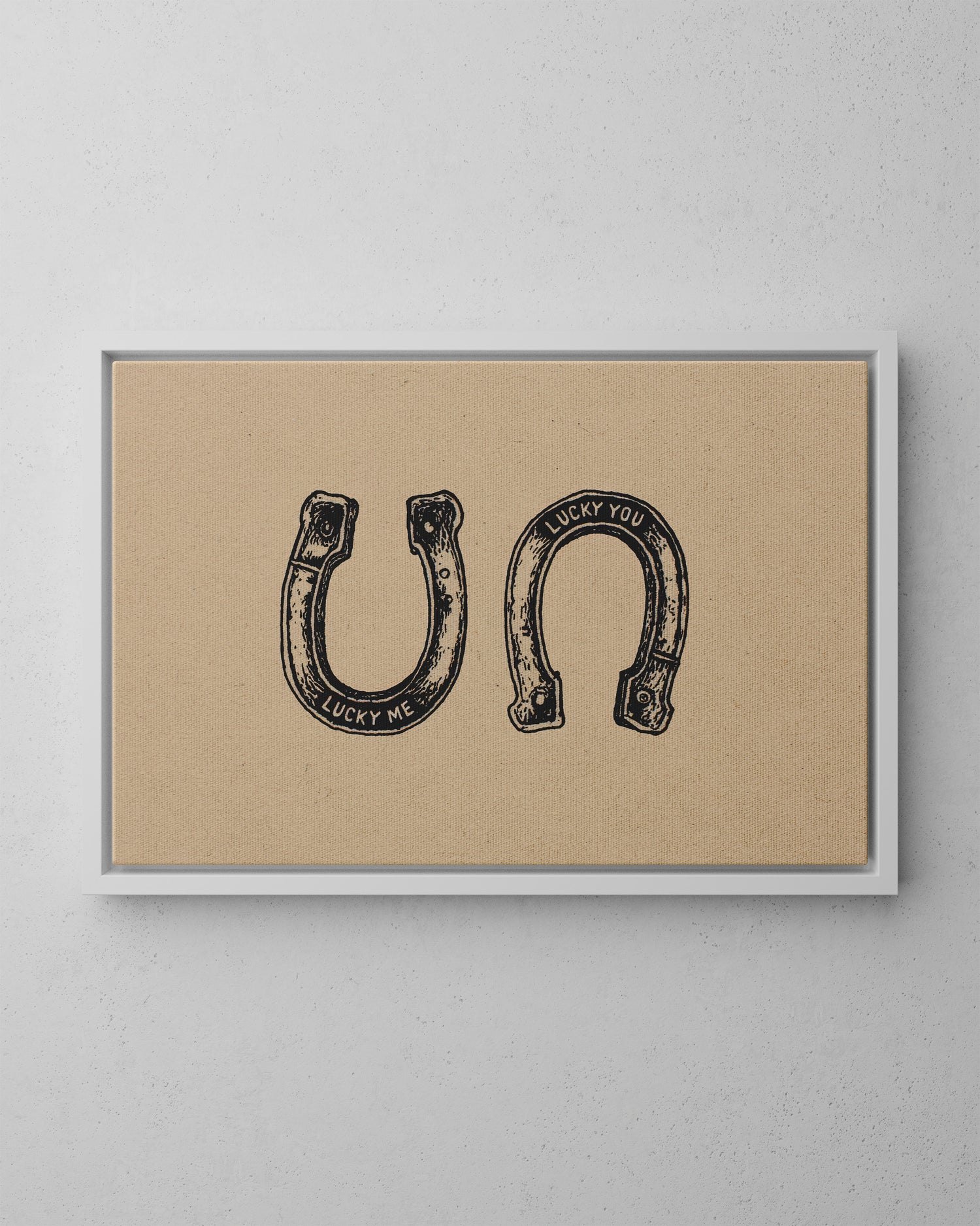 Framed Canvas - Lucky Me Lucky You Horseshoes