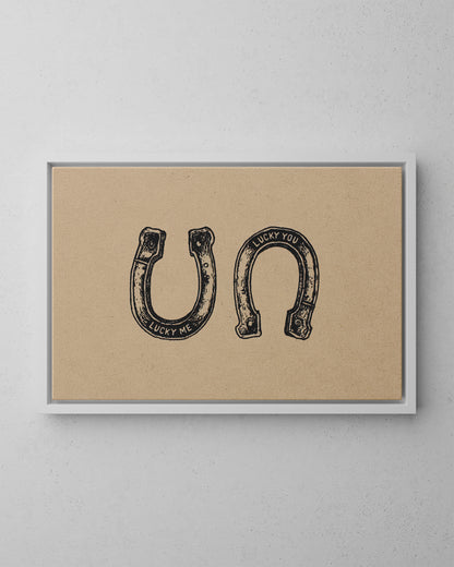 Framed Canvas - Lucky Me Lucky You Horseshoes