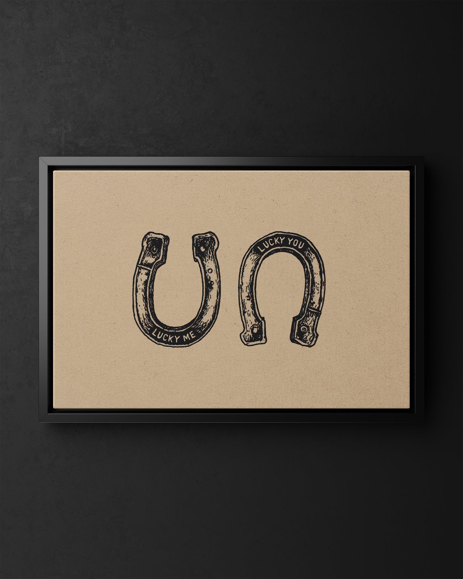 Framed Canvas - Lucky Me Lucky You Horseshoes