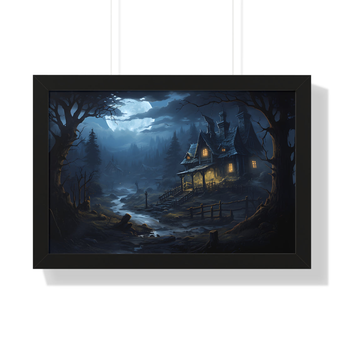 Framed Paper Print -  Moonlit Whispers of Whimsigoth