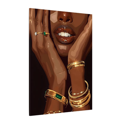 .75" Matte Canvas - Golden Emerald Beauty Portrait