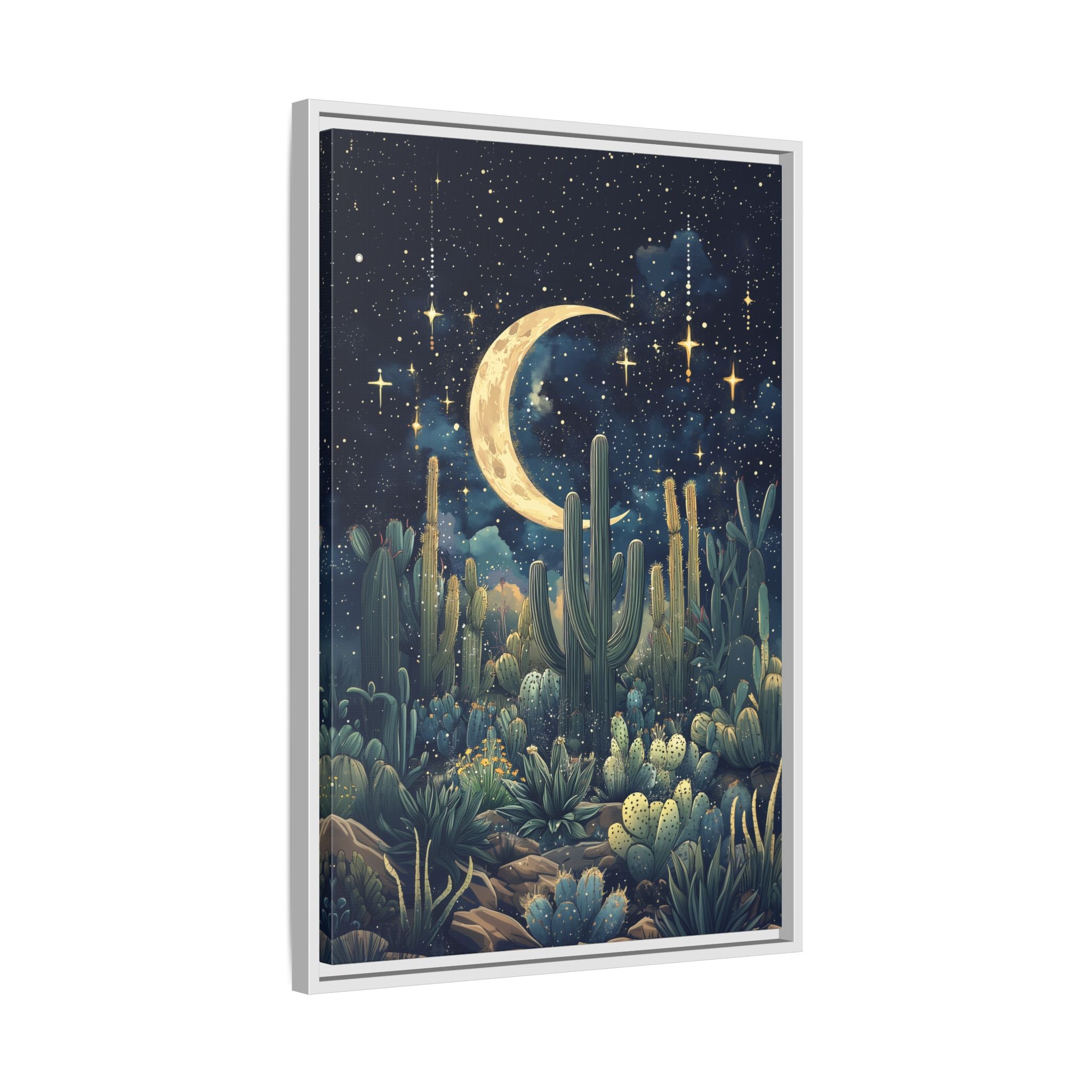 Framed Canvas - Dreamy Desert Night