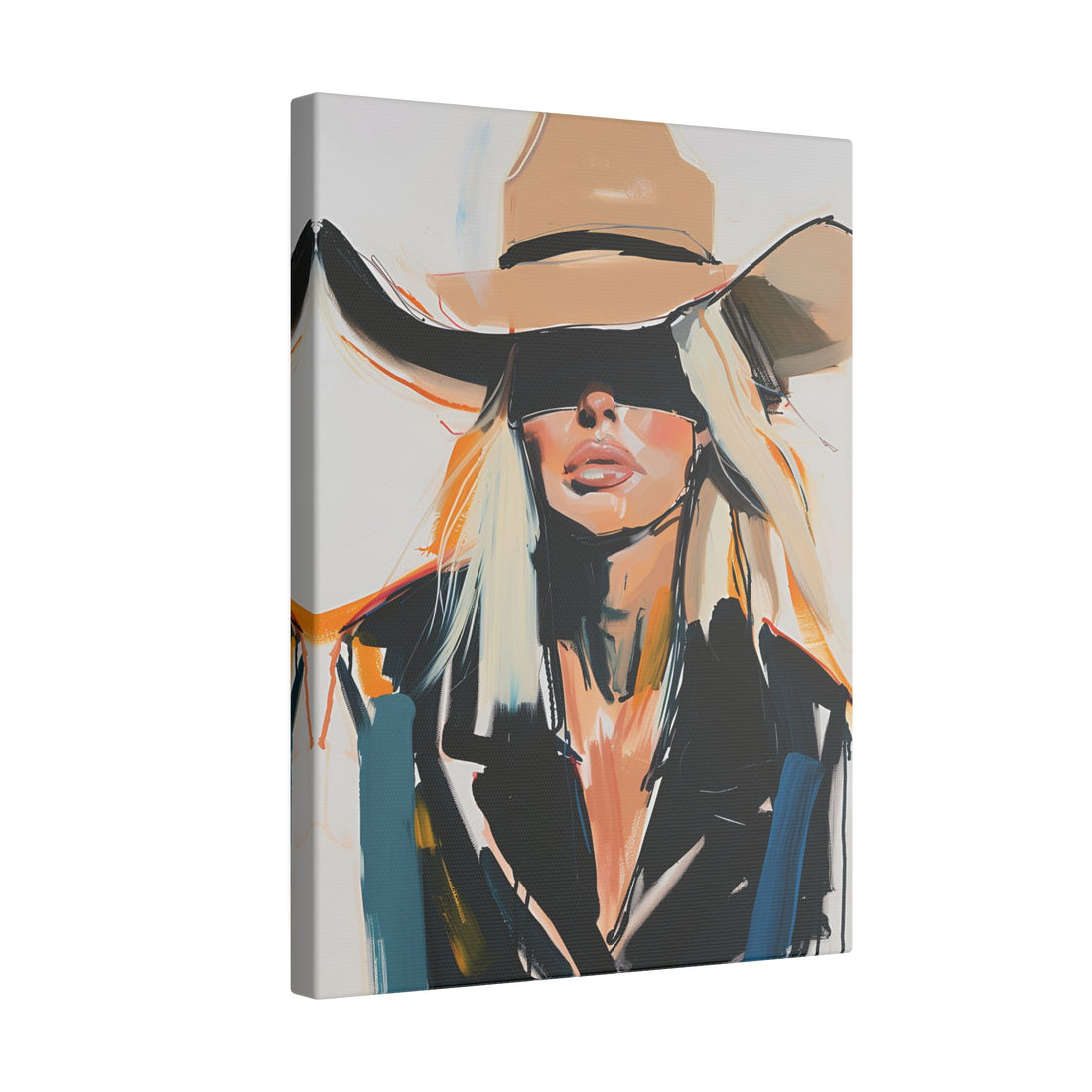 .75" Matte Canvas - Blindfolded Cowgirl Charm