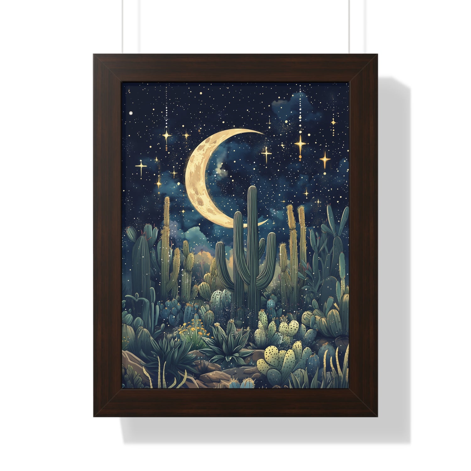 Framed Paper Print - Dreamy Desert Night