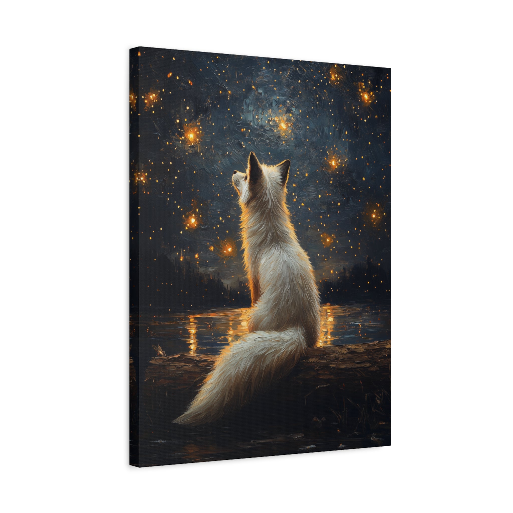 1.25" Matte Canvas - Stargazing Fox Reverie