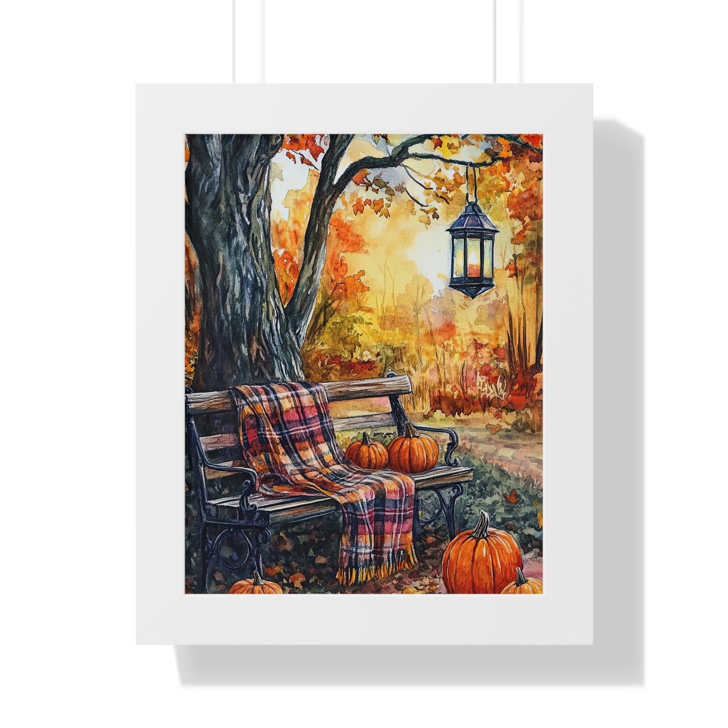 Framed Paper Print - Golden Pause in Fall