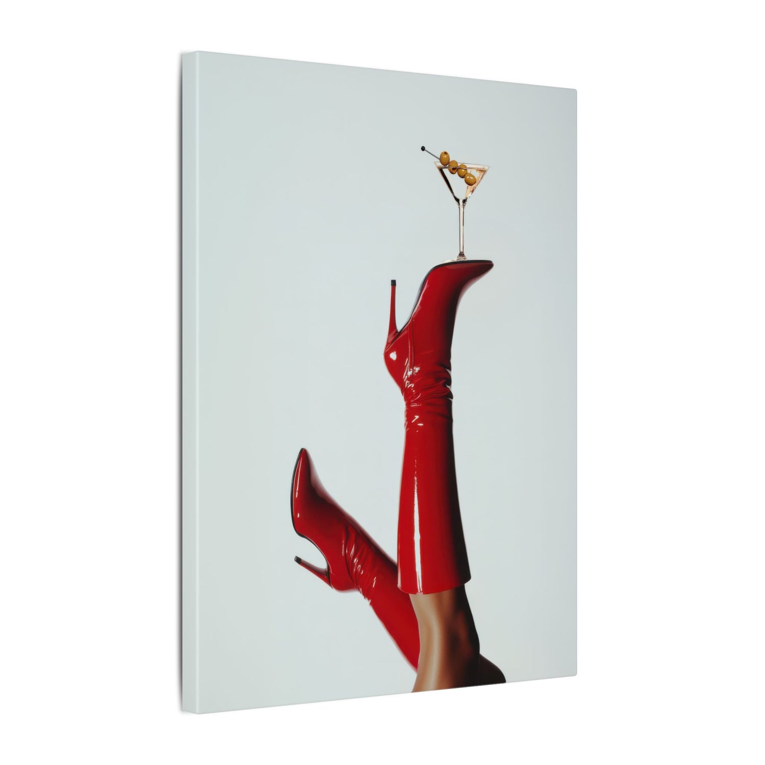 .75" Matte Canvas - Cocktails &amp; Red Stilettos