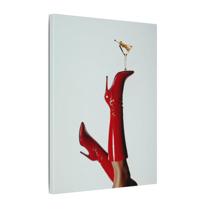 .75" Matte Canvas - Cocktails &amp; Red Stilettos