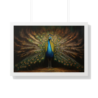 Framed Paper Print -  Regal Plumage Twilight