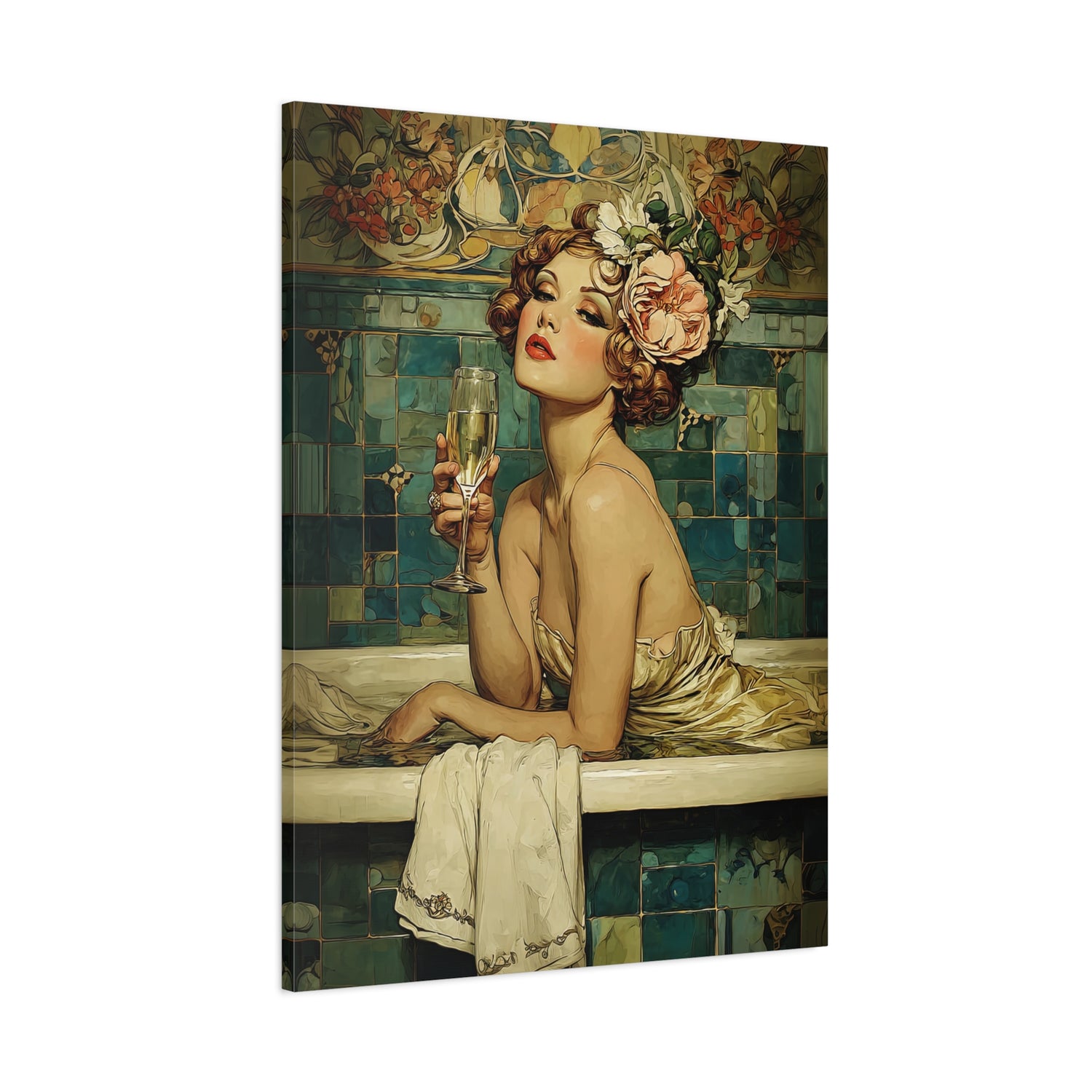 1.25" Matte Canvas - Champagne Bathtub Coquette