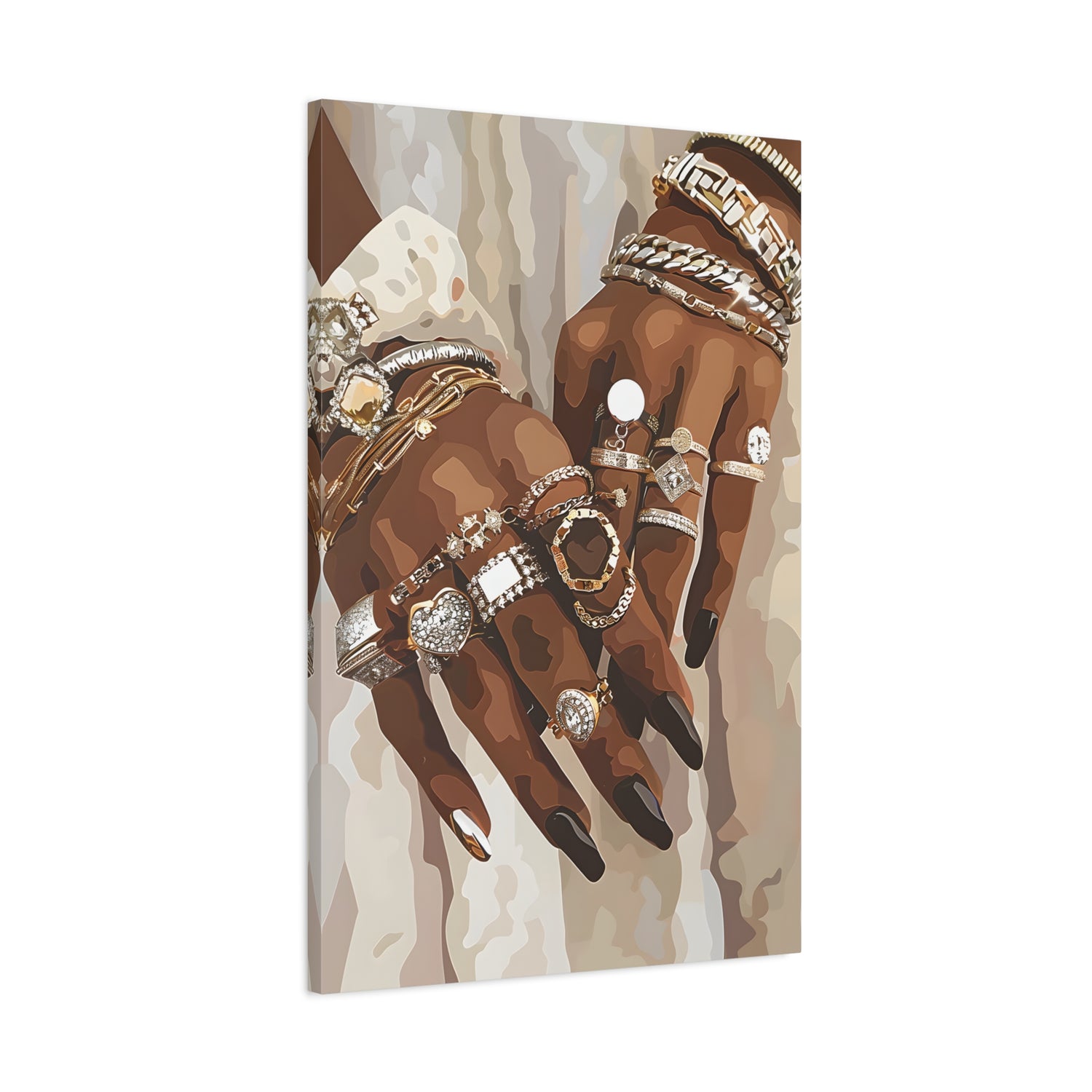 1.25" Matte Canvas - Layered Luxe Jewelry Hands