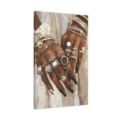 1.25" Matte Canvas - Layered Luxe Jewelry Hands