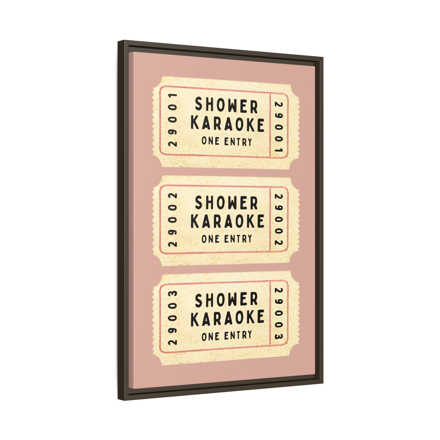 Framed Canvas - Shower Karaoke Admit Ticket