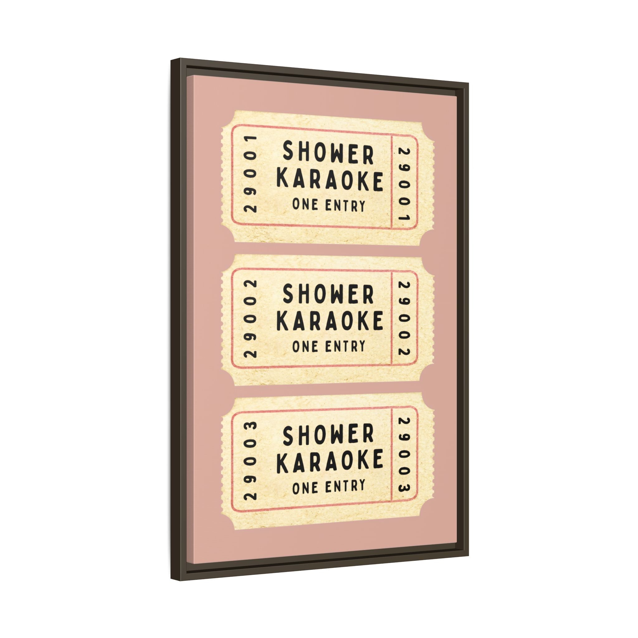 Framed Canvas - Shower Karaoke Admit Ticket