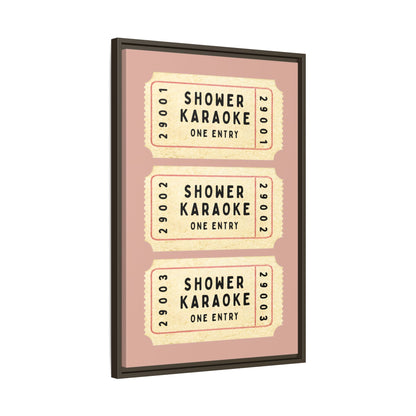 Framed Canvas - Shower Karaoke Admit Ticket