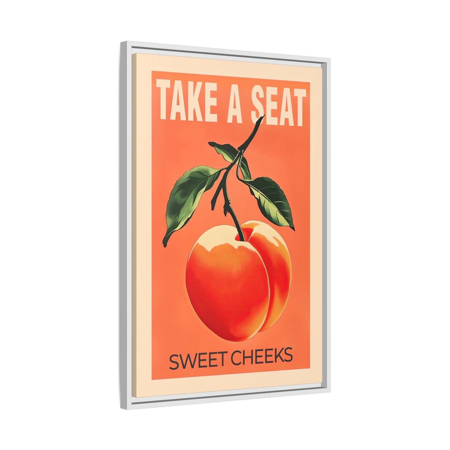 Framed Canvas - Sweet Cheeks Peach