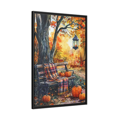 Framed Canvas - Golden Pause in Fall