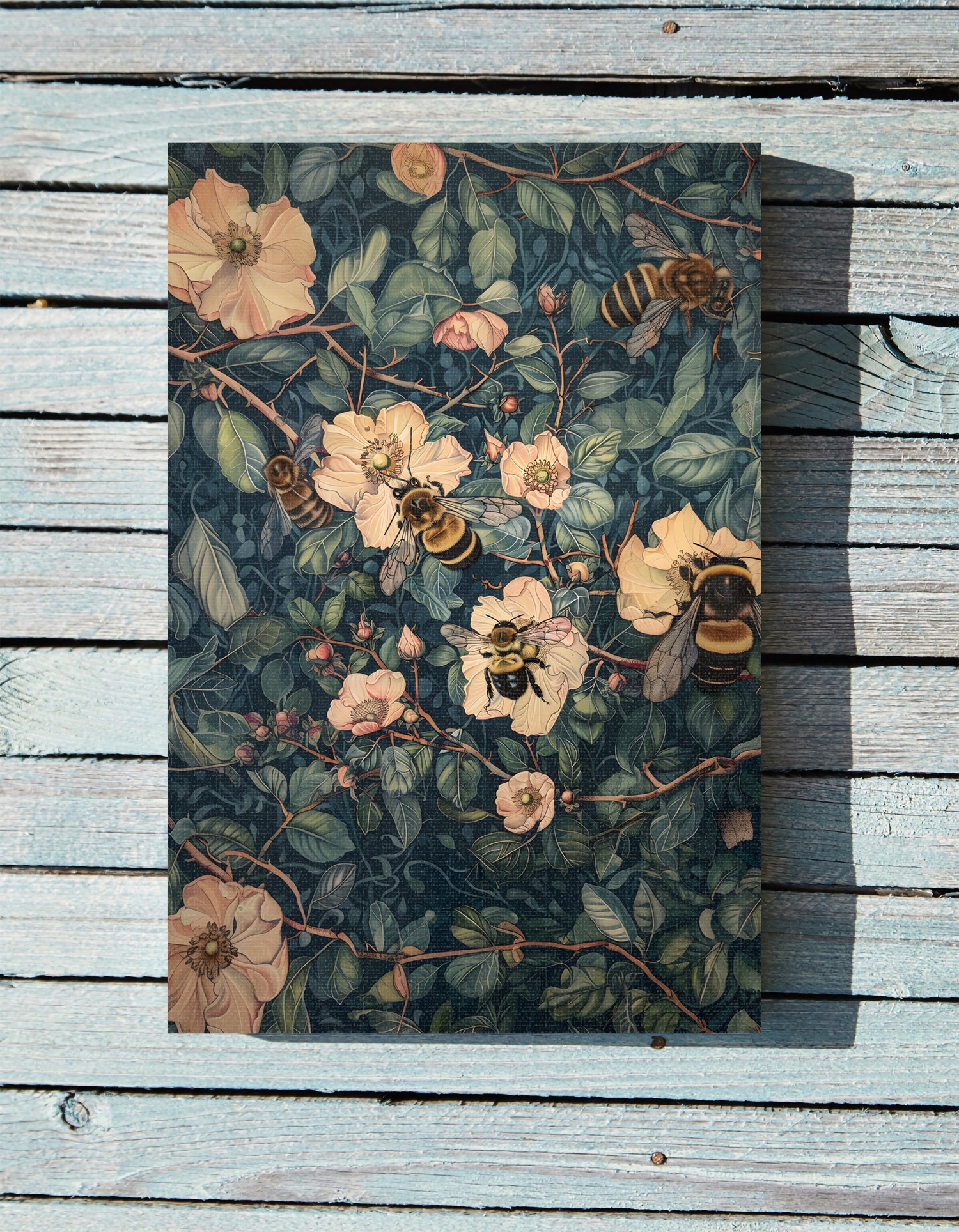 .75&quot; Matte Canvas - Buzzing Floral Symphony