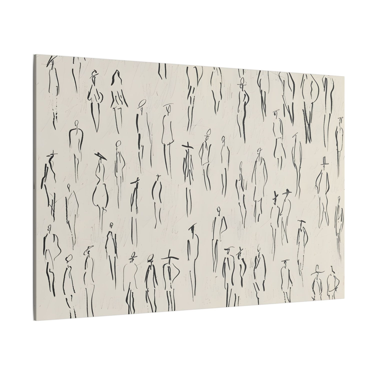 .75&quot; Matte Canvas - Crowd in Motion Linework