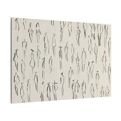 .75&quot; Matte Canvas - Crowd in Motion Linework