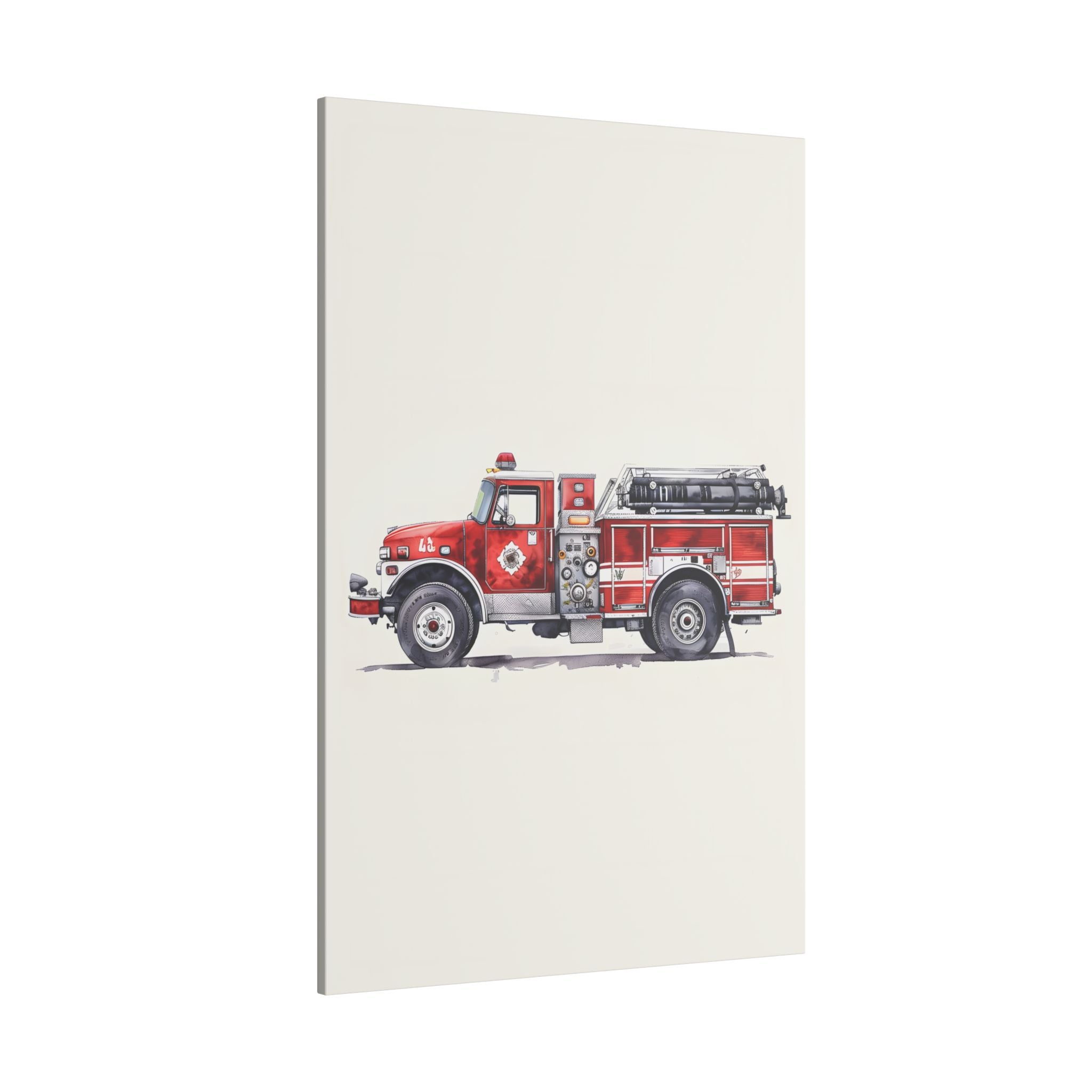 .75&quot; Matte Canvas - Classic Pumper Firetruck