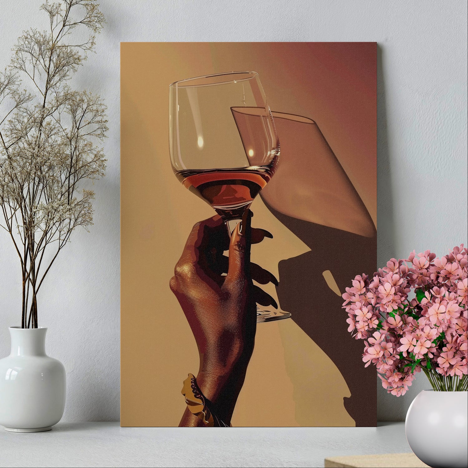 .75" Matte Canvas - Golden Hour Wine Toast