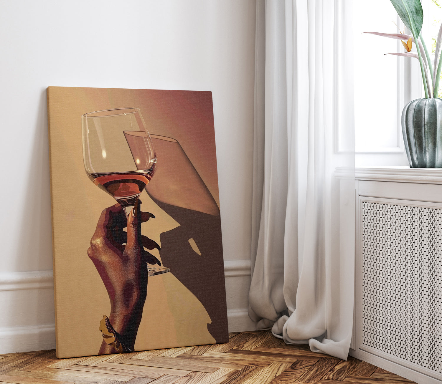 .75" Matte Canvas - Golden Hour Wine Toast