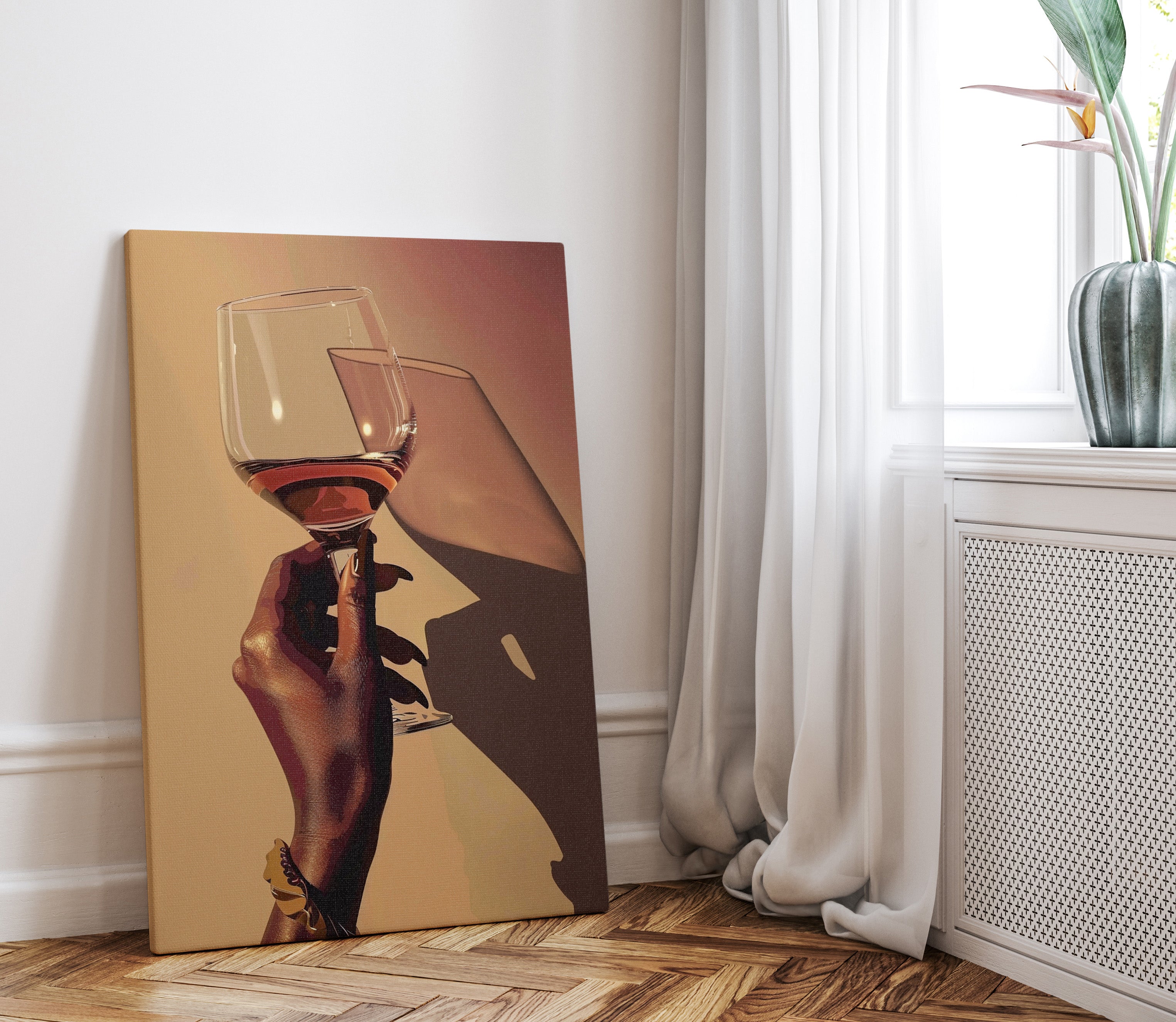 .75" Matte Canvas - Golden Hour Wine Toast