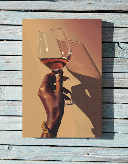 .75" Matte Canvas - Golden Hour Wine Toast