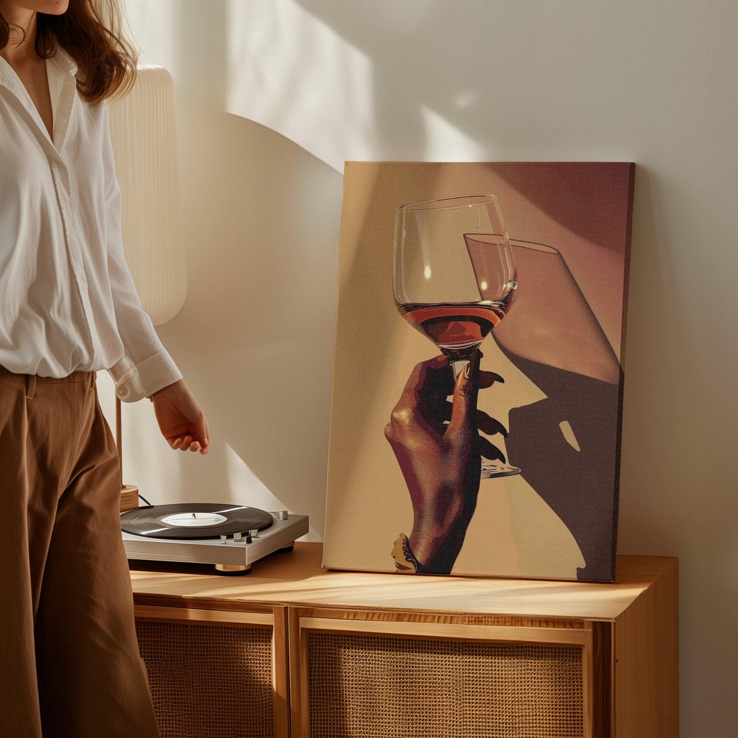 .75" Matte Canvas - Golden Hour Wine Toast