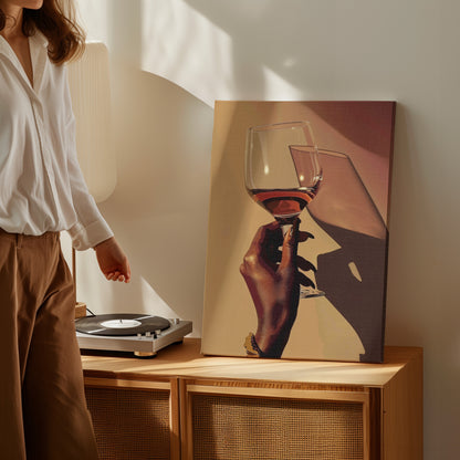 .75" Matte Canvas - Golden Hour Wine Toast