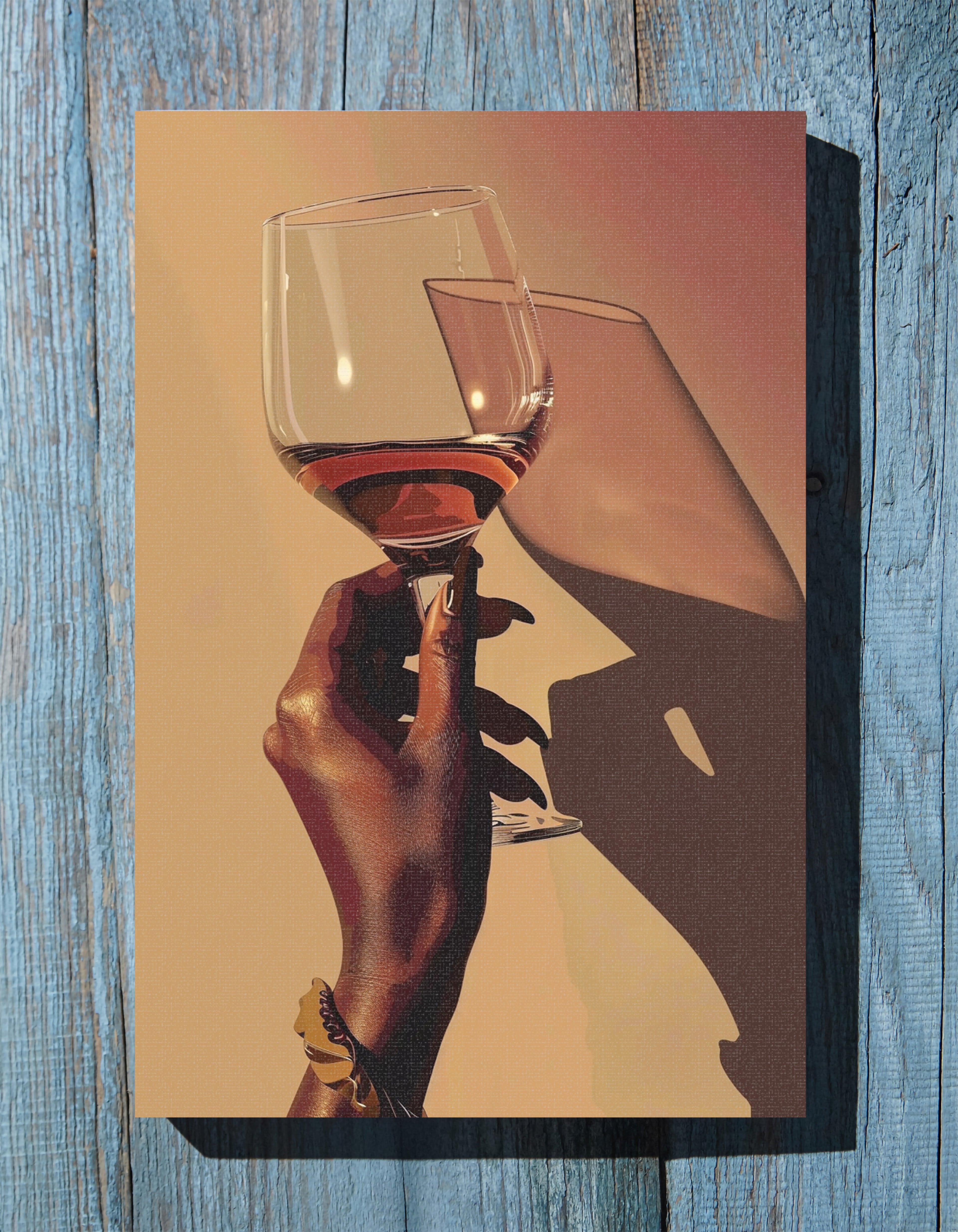 .75" Matte Canvas - Golden Hour Wine Toast