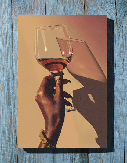 .75" Matte Canvas - Golden Hour Wine Toast