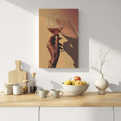 .75" Matte Canvas - Golden Hour Wine Toast