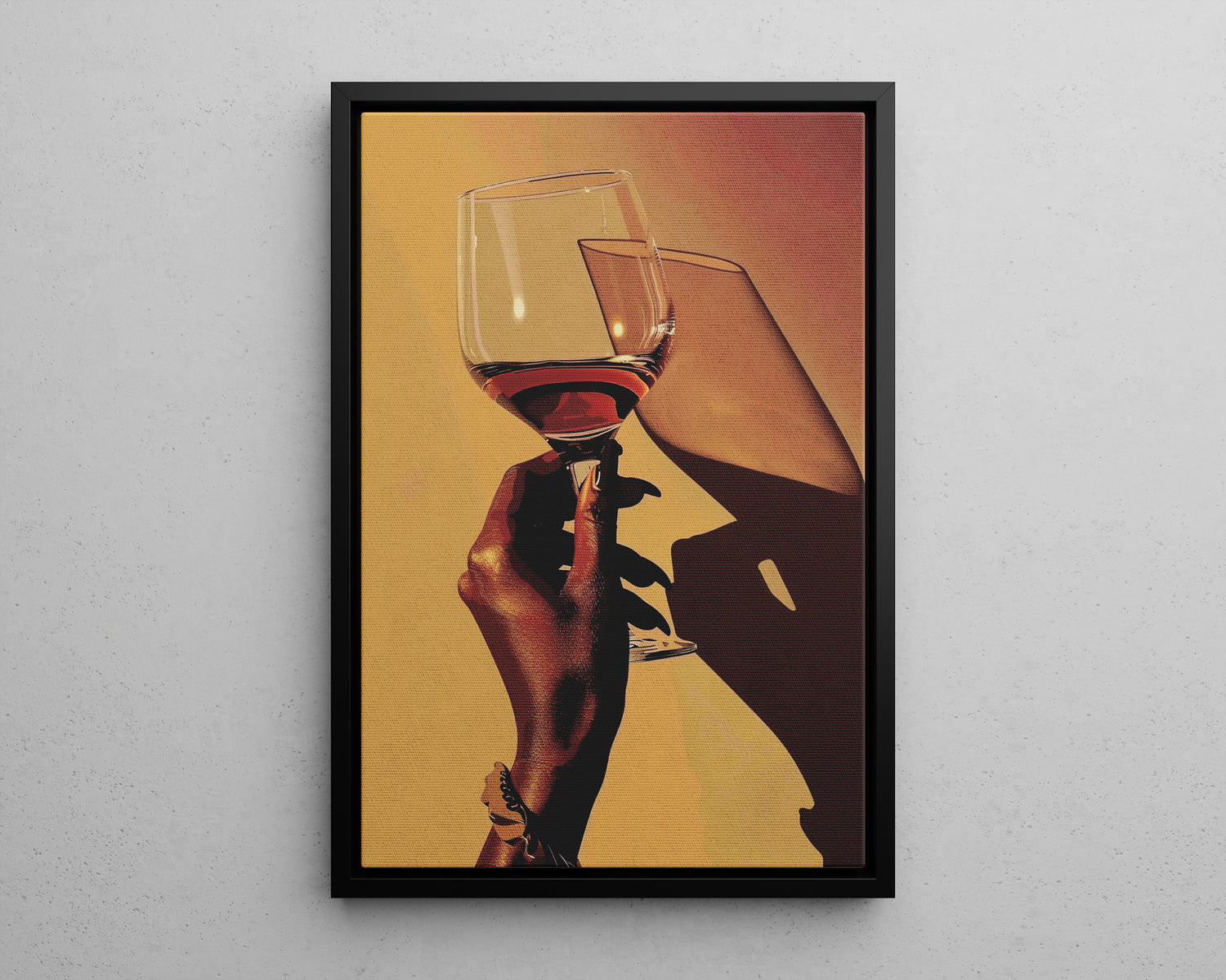 Framed Canvas - Golden Hour Wine Toast