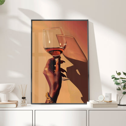 Framed Paper Print - Golden Hour Wine Toast