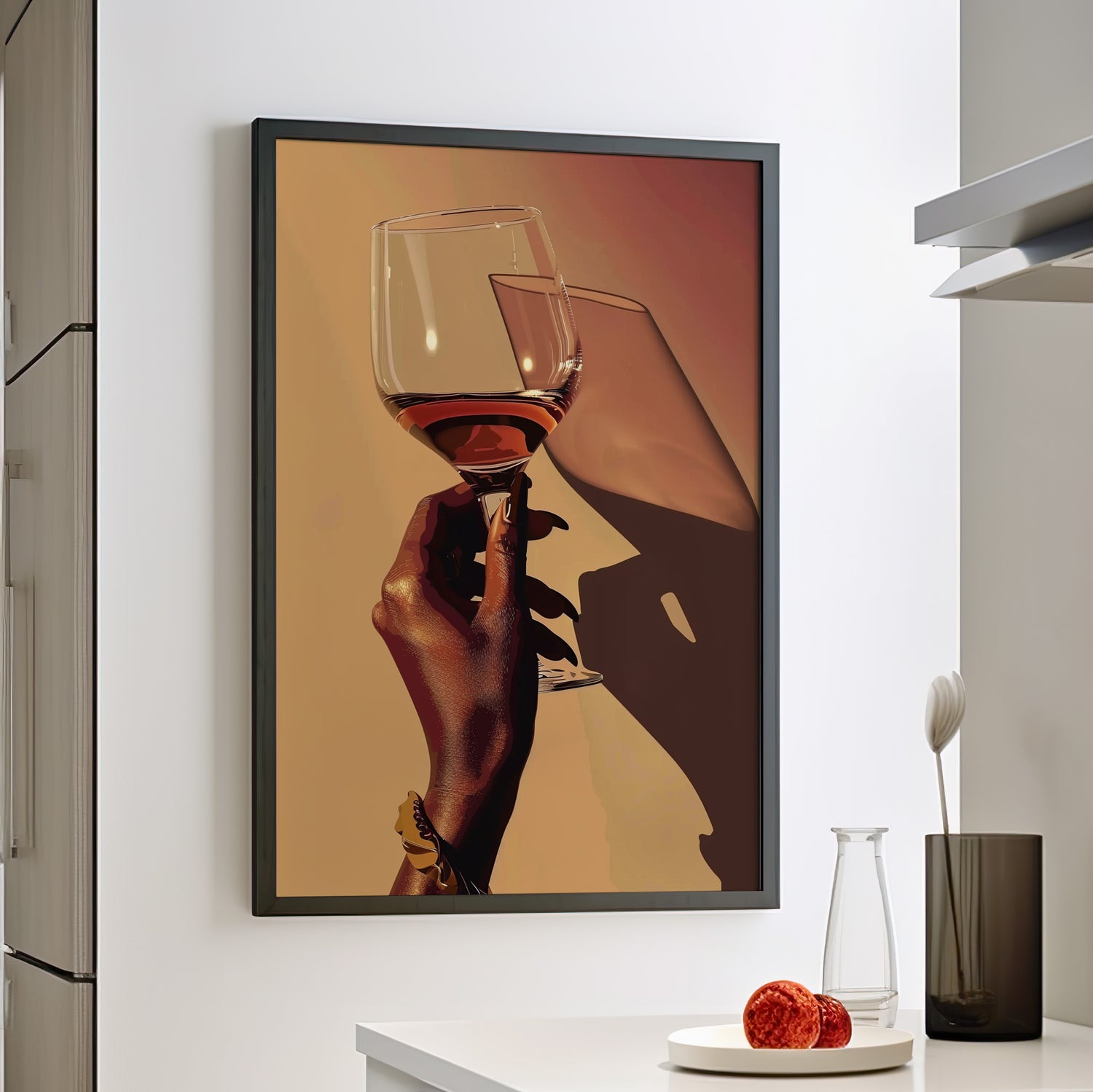 Framed Paper Print - Golden Hour Wine Toast
