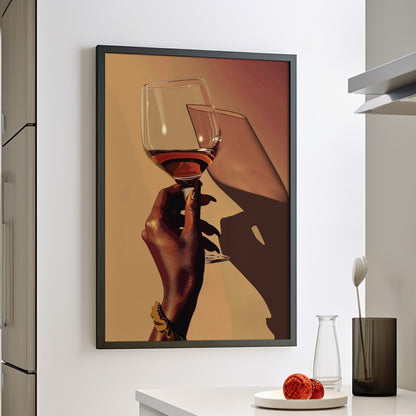 Framed Paper Print - Golden Hour Wine Toast