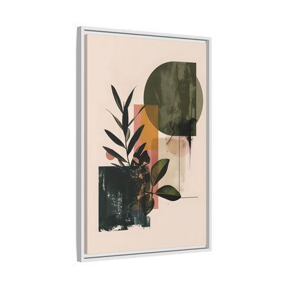 Framed Canvas - Sage Geometry Botanicals
