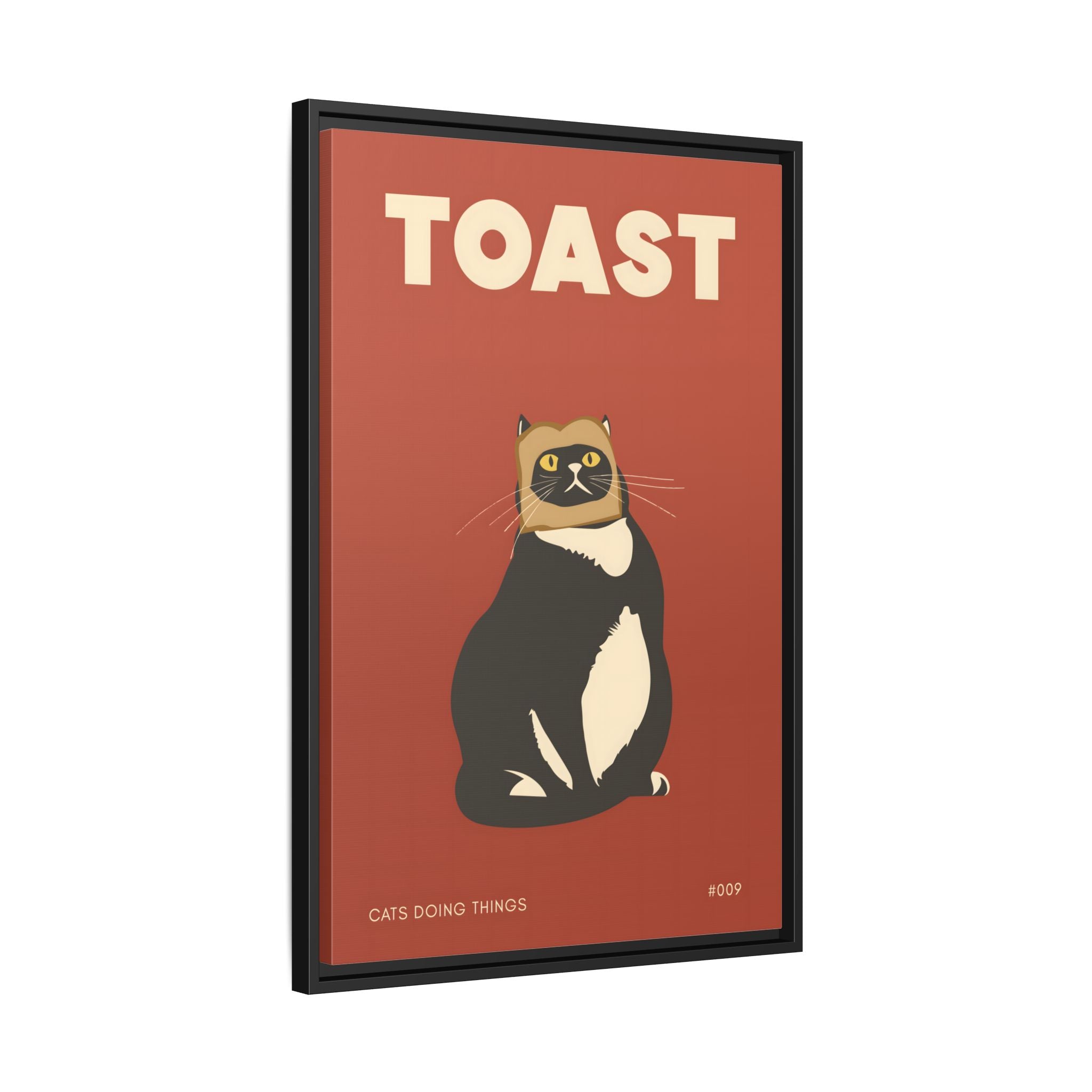 Framed Canvas - Toasted Feline Fancy