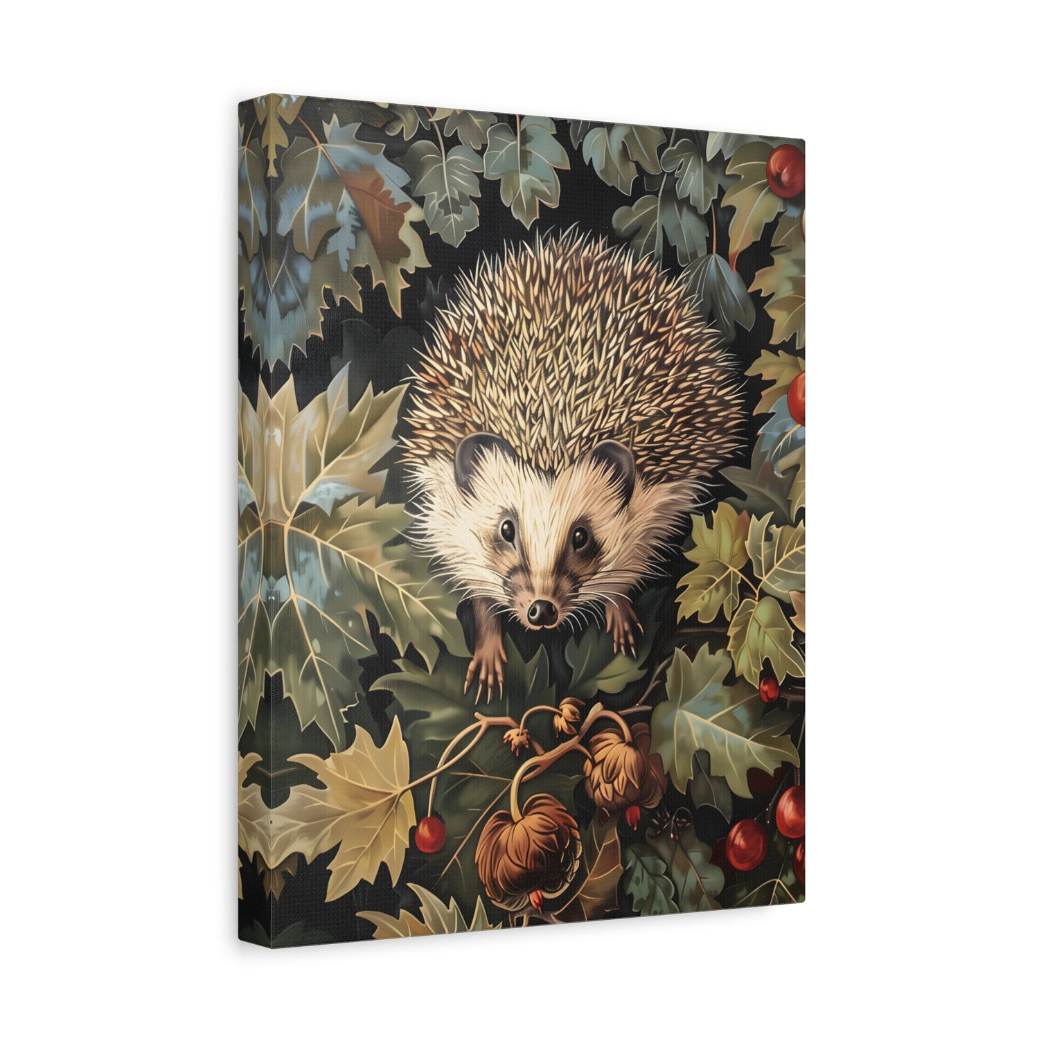 1.25" Matte Canvas - Woodland Hedgehog Hideaway