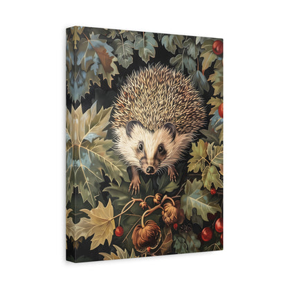 1.25" Matte Canvas - Woodland Hedgehog Hideaway