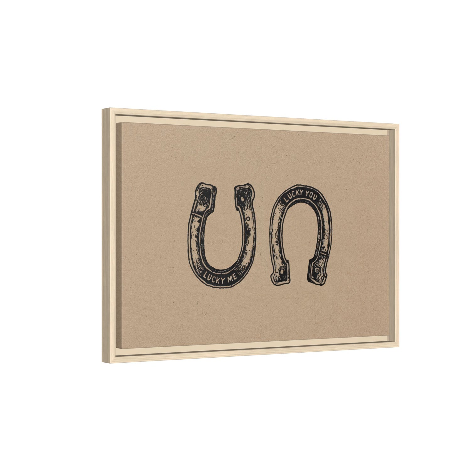 Framed Canvas - Lucky Me Lucky You Horseshoes