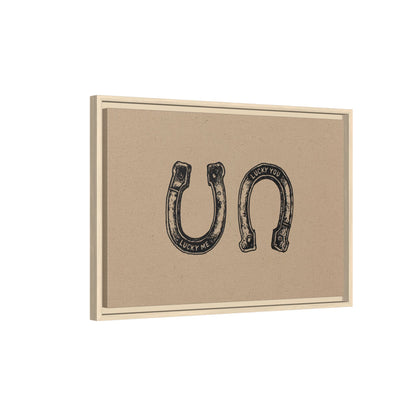 Framed Canvas - Lucky Me Lucky You Horseshoes